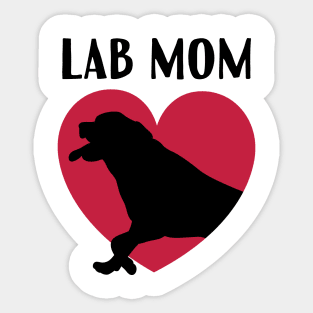 Lab Mom Labrador Heart Valentines Gift Sticker